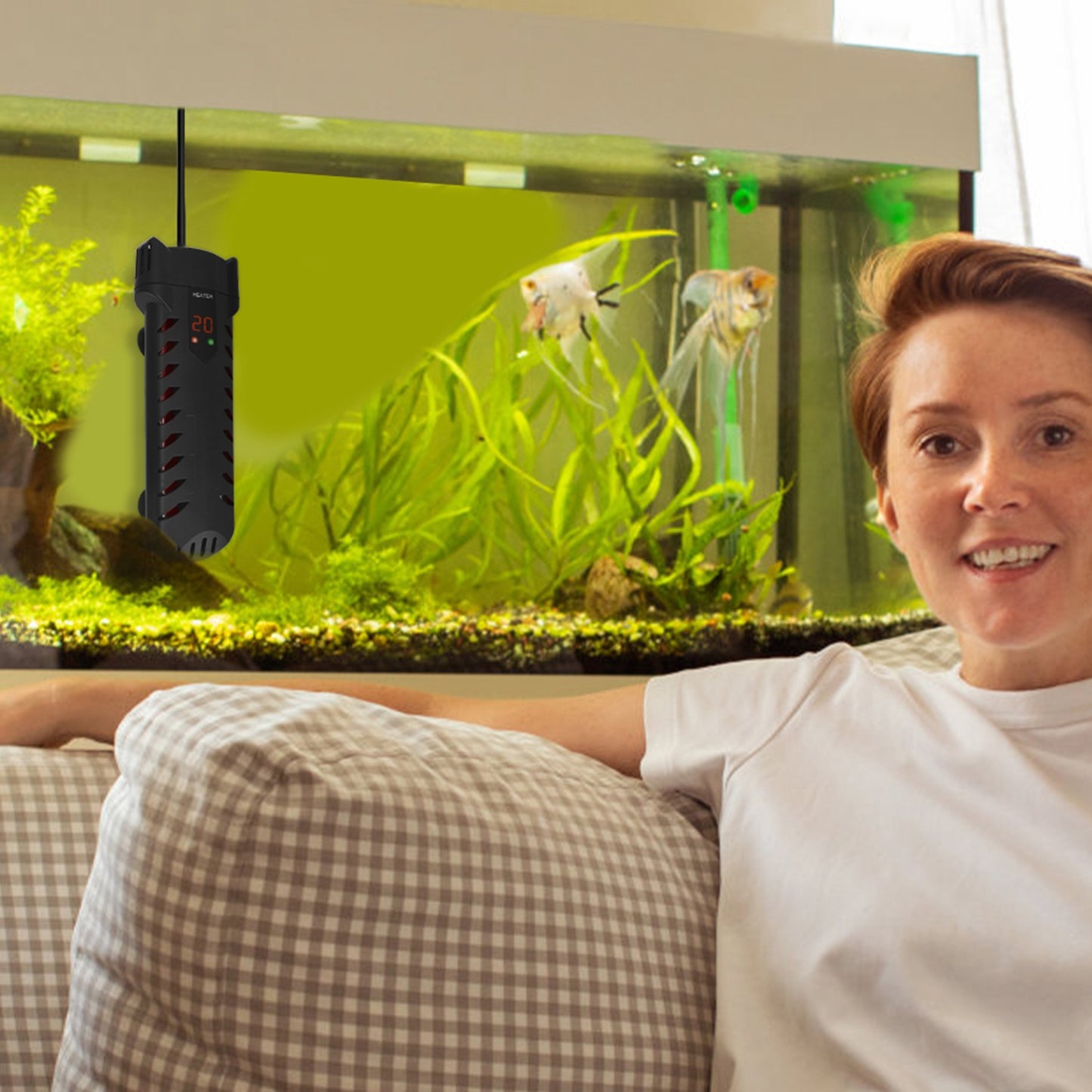 Submersible 500W Fish Tank Heater for Fresh & Saltwater