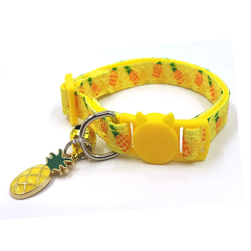 Bell Cat Collar with Print Design