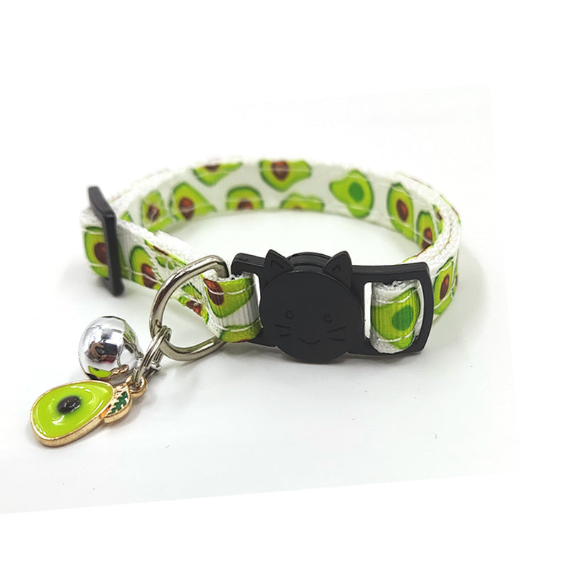 Bell Cat Collar with Print Design