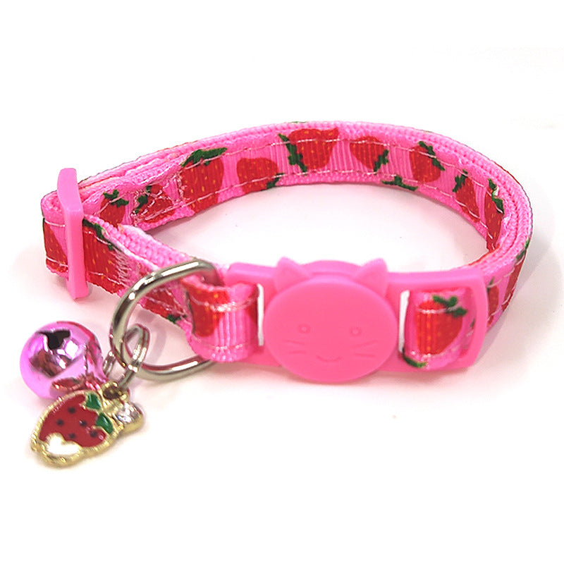Bell Cat Collar with Print Design