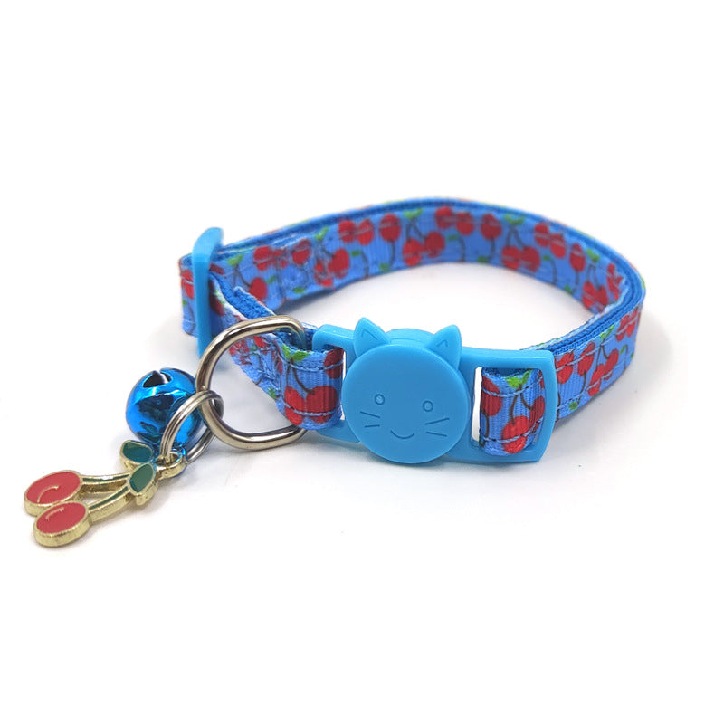 Bell Cat Collar with Print Design