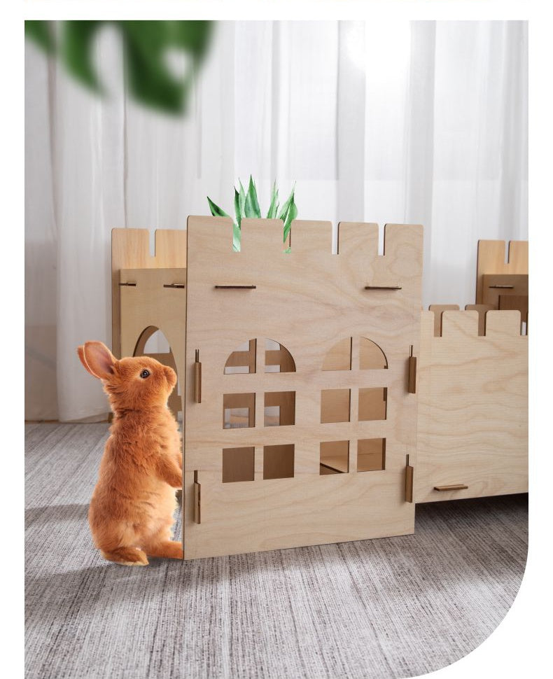 Detachable Rabbit Castle House for Happy Small Pets