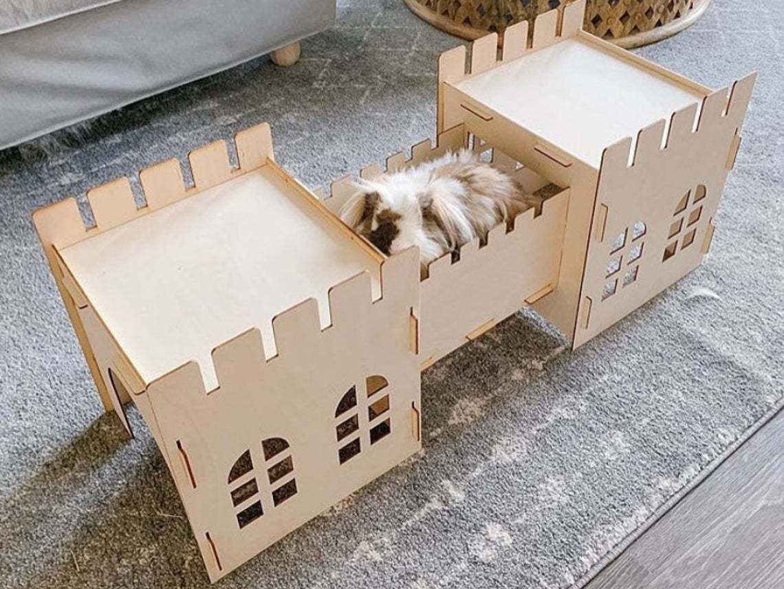 Detachable Rabbit Castle House for Happy Small Pets