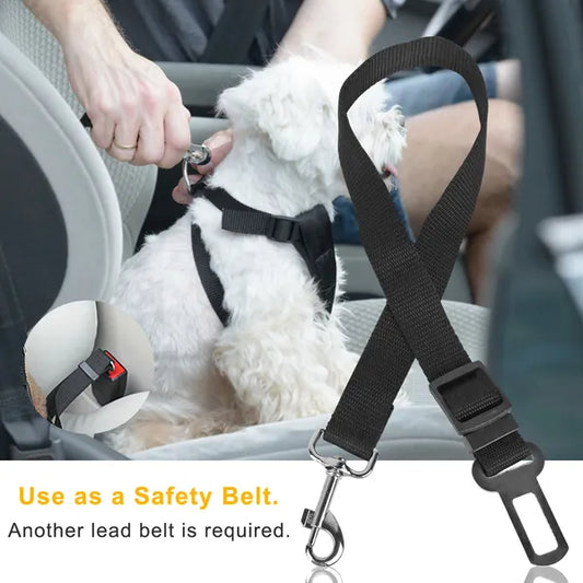Adjustable Pet Seat Belt Set for Safe Dog and Cat Travel