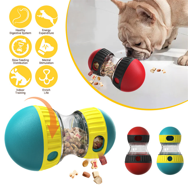 Interactive Food Dispensing Dog Toy – Tumbler Puzzle Ball for Slow Feeding & Mental Stimulation