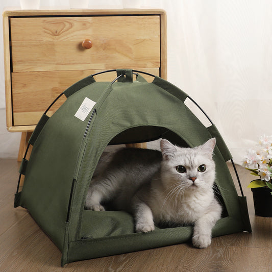 Cozy Cat & Dog Tent Bed with Cooling Comfort