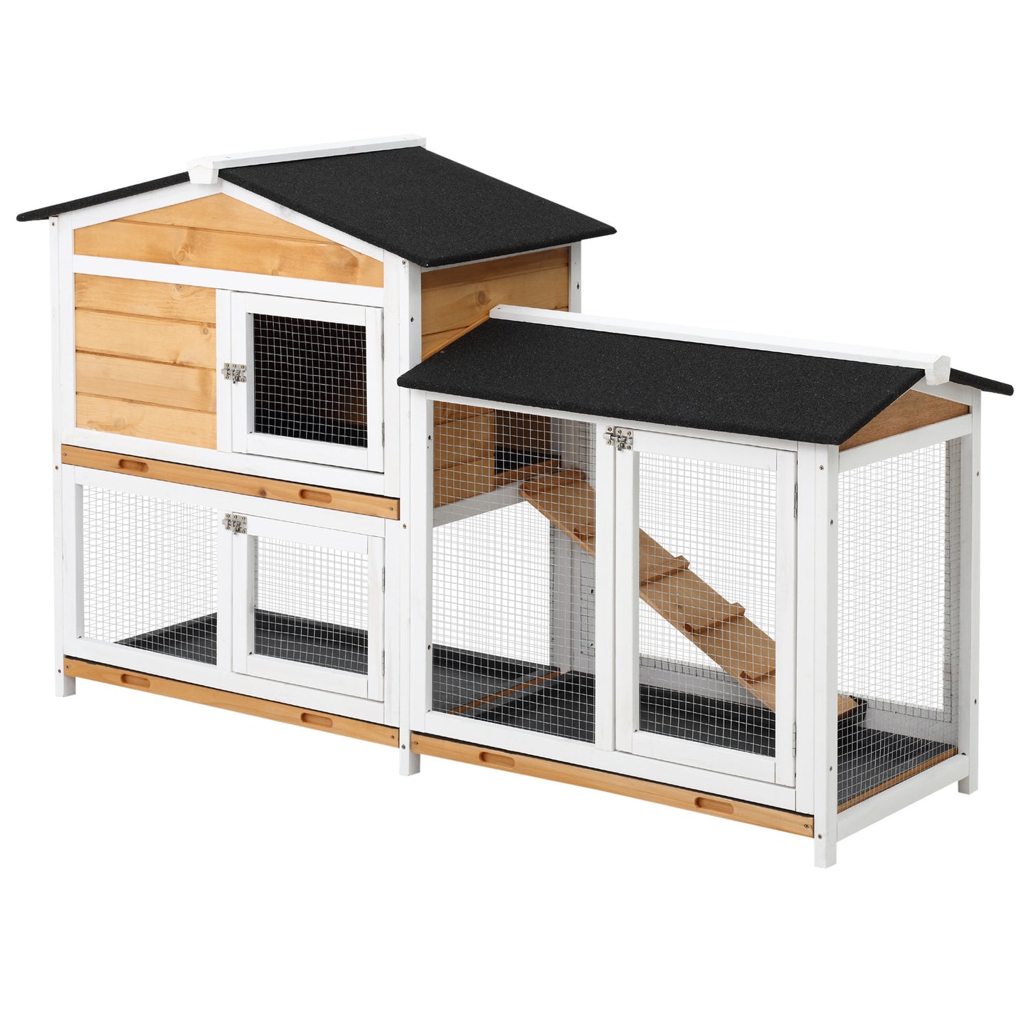 Cozy Two-Storey Rabbit Hut with Ramp for Happy Bunnies
