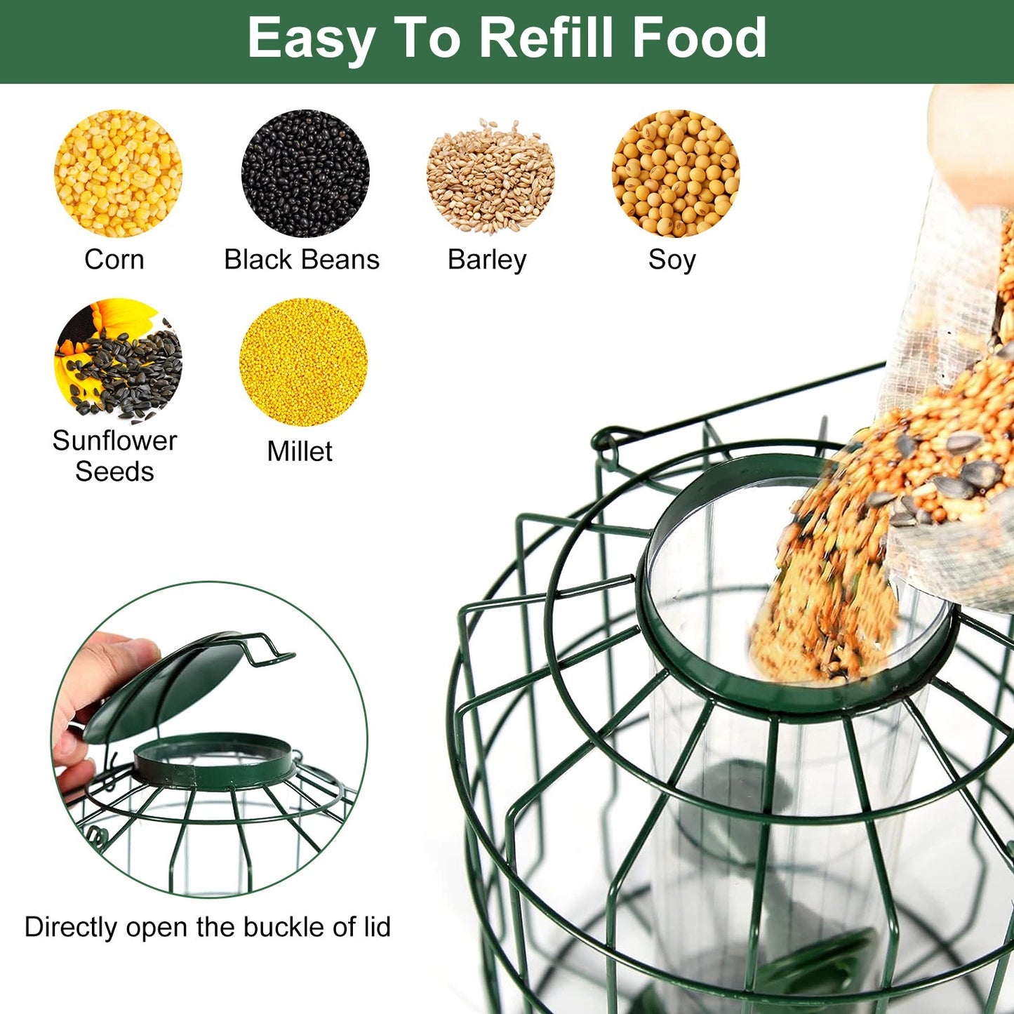 Durable Outdoor Bird Feeder for Small Songbirds