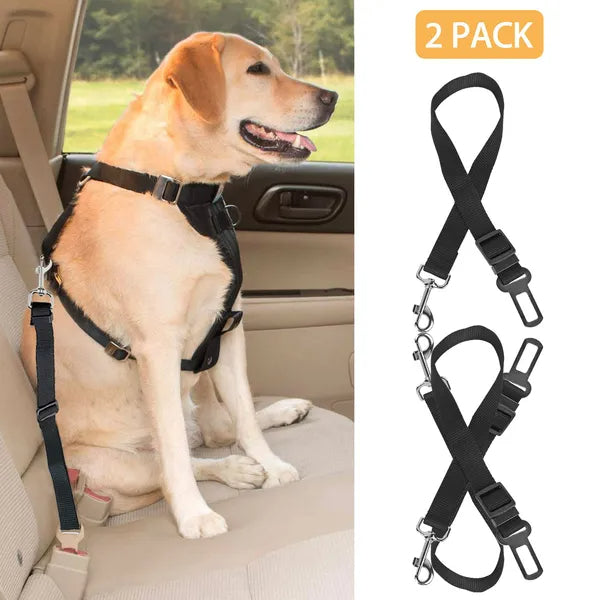 Adjustable Pet Seat Belt Set for Safe Dog and Cat Travel