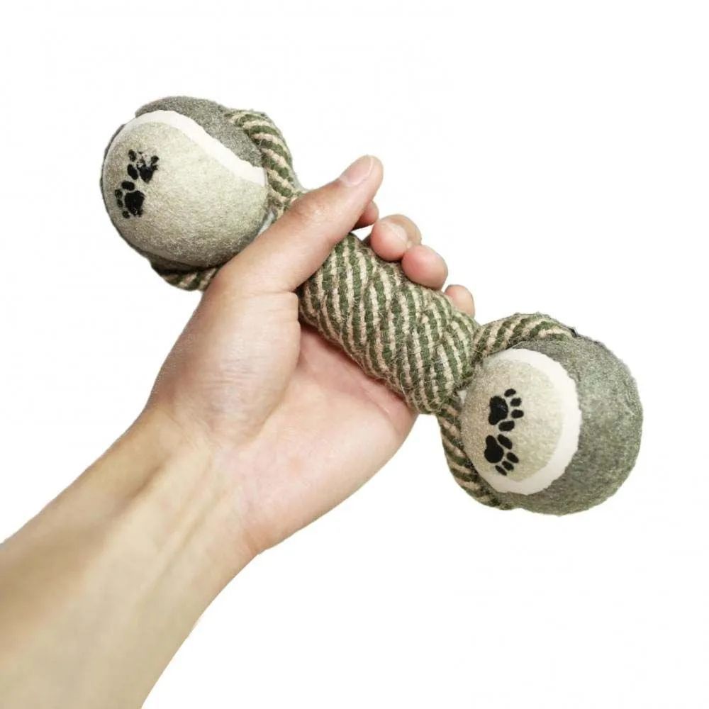 Interactive Rope and Tennis Ball Toy for Playful Pets