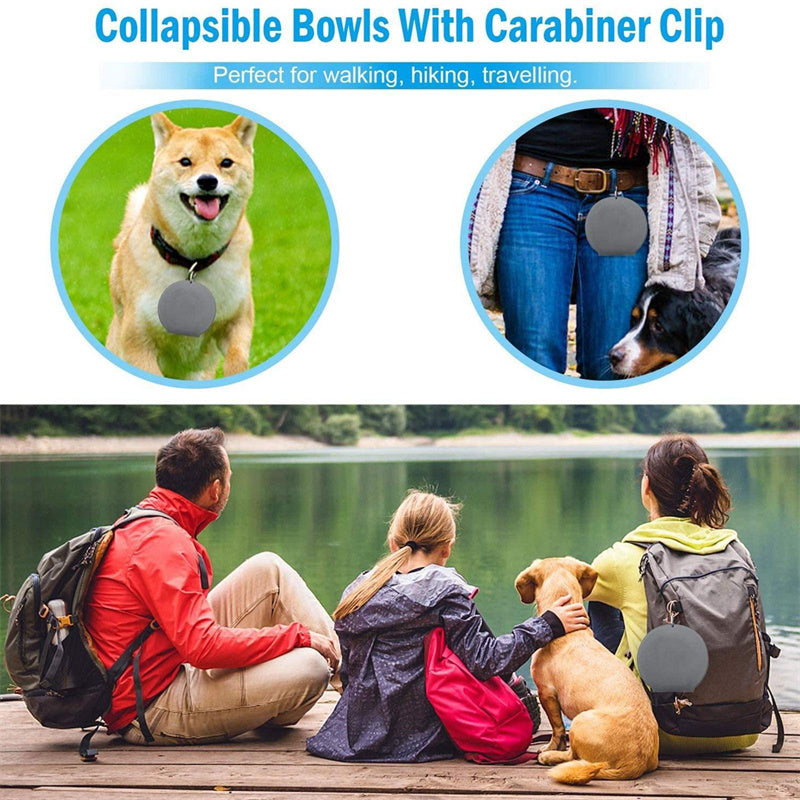 Portable Foldable Pet Bowl Duo for Mess-Free Mealtime
