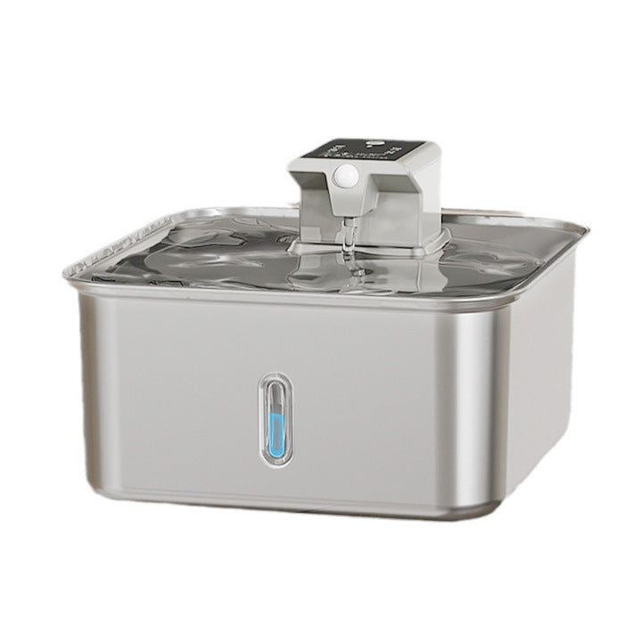 Wireless Stainless Steel Cat Fountain for Happy Hydration