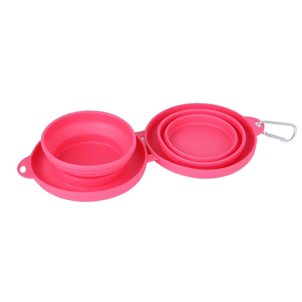 Portable Foldable Pet Bowl Duo for Mess-Free Mealtime